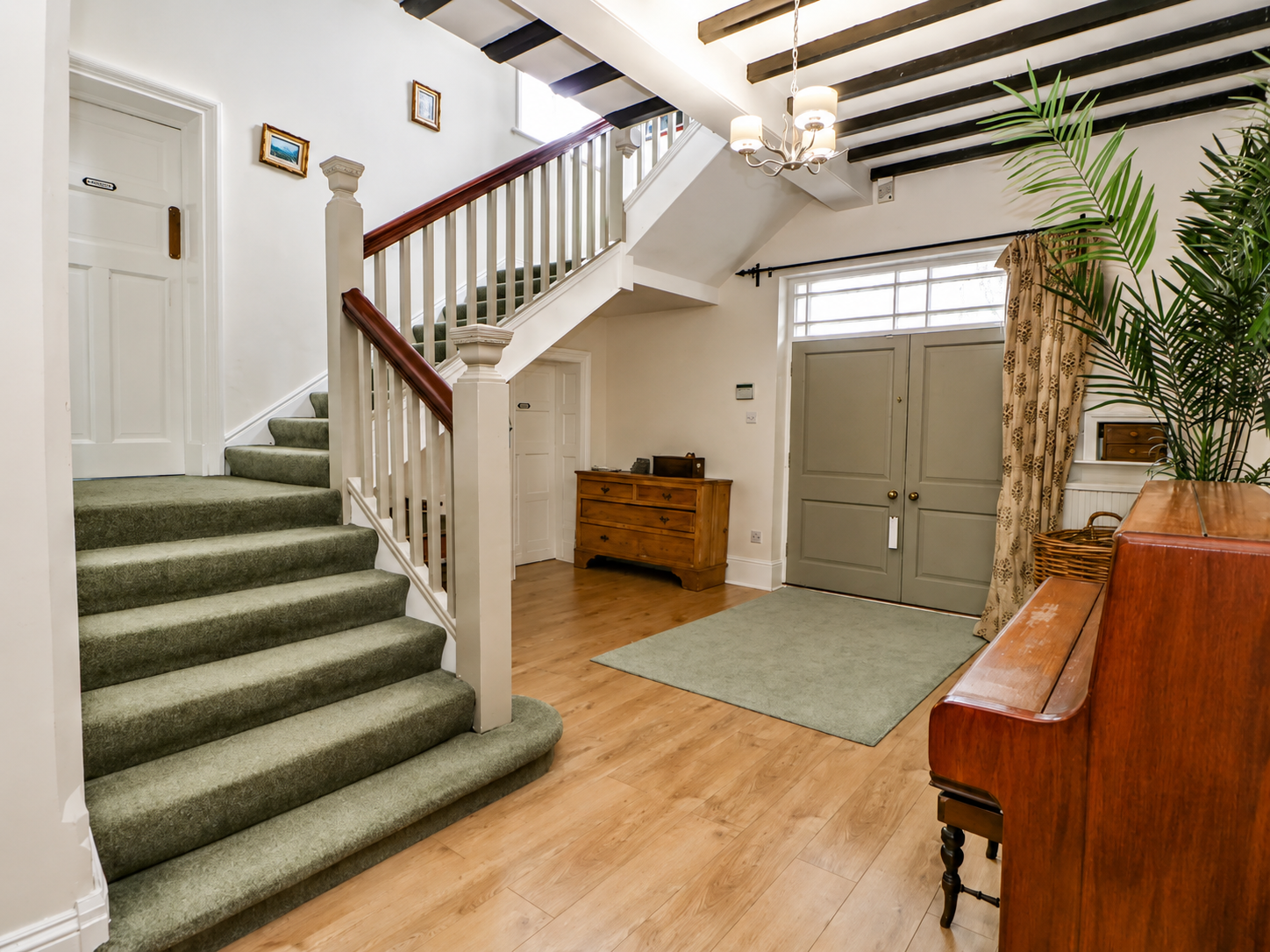 Entrance hall and staircase at Heather Brae
