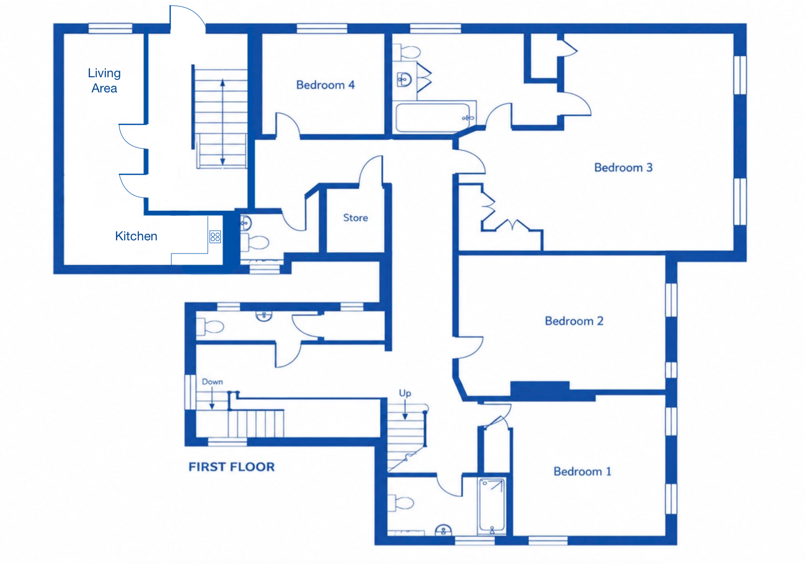 First floor floorplan of Heather Brae