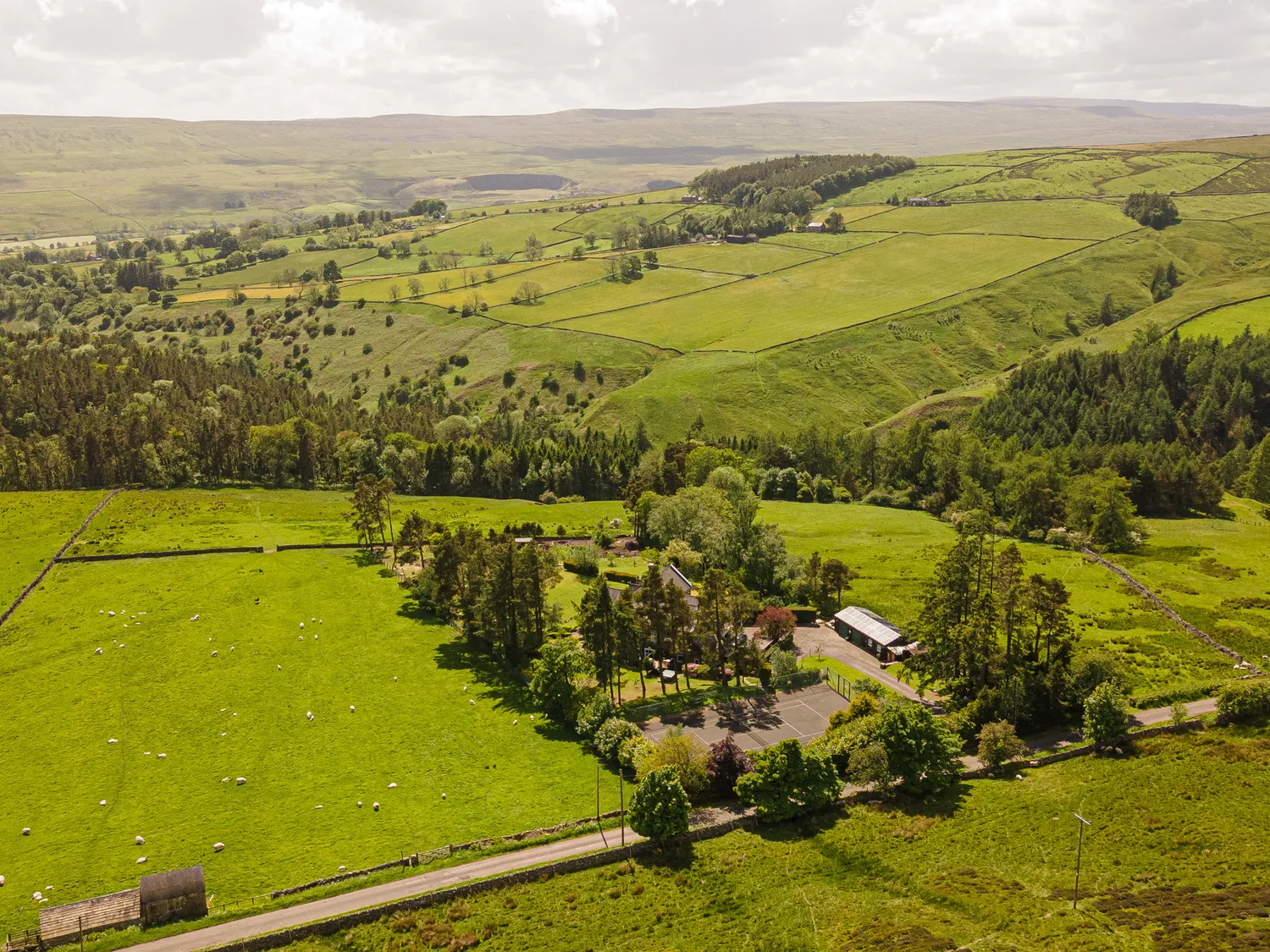 Upper Teesdale countryside from above