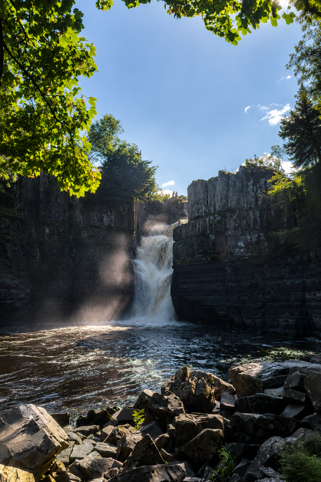 High Force waterfall in Upper Teesdale