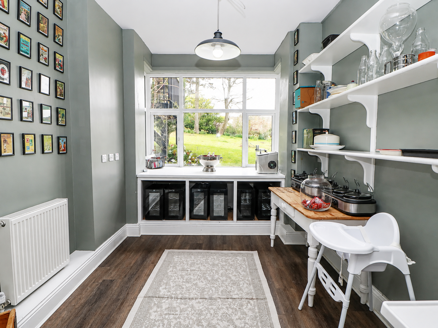 Pantry with wine coolers at Heather Brae